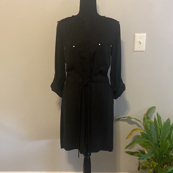 Black Dynamite Button Up Dress - Picture 2 of 10